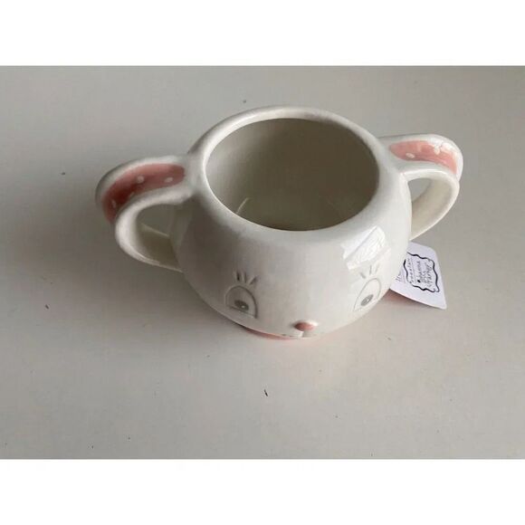 Easter Dottie Bunny Ceramic Short Mug Spring Johanna Parker Transpac NEW - Picture 11 of 12